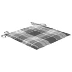 Chaises de jardin avec coussins lot de 2 Teck solide et acier – Image 7