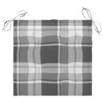 Chaises de jardin avec coussins lot de 2 Teck solide et acier – Image 8