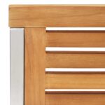 Chaises de jardin avec coussins lot de 2 Teck solide et acier – Image 7