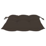 Chaises de jardin avec coussins lot de 2 Teck solide et acier – Image 12