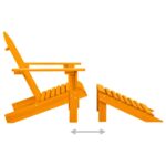 Chaise de jardin Adirondack avec pouf bois de sapin orange – Image 4