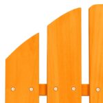 Chaise de jardin Adirondack avec pouf bois de sapin orange – Image 5
