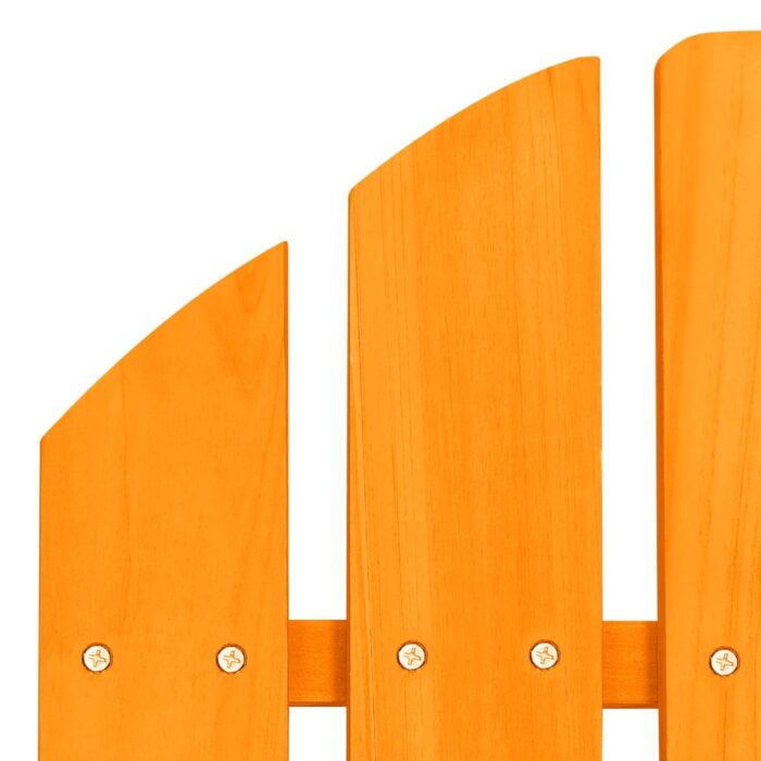 Chaise de jardin Adirondack avec pouf bois de sapin orange – Image 5