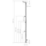 Douche de jardin 220 cm Acier inoxydable – Image 11