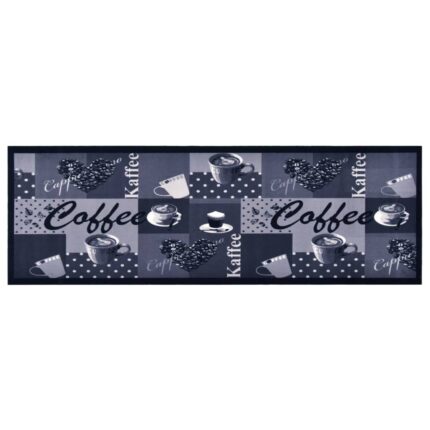 Tapis de cuisine lavable Bleu café 60x300 cm