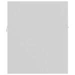 Ensemble de meubles de salle de bain 2pcs blanc bois ingénierie – Image 8