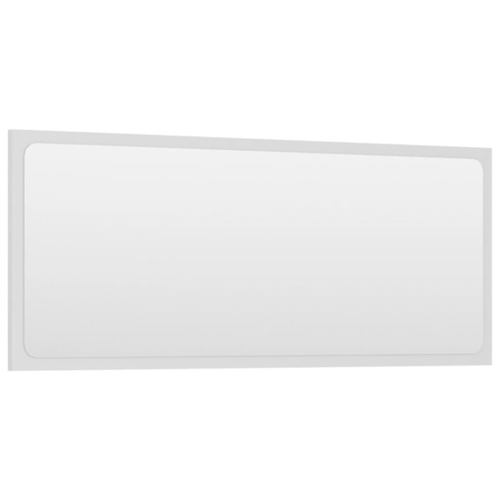 Ensemble de meubles de salle de bain 2pcs blanc bois ingénierie – Image 9