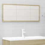 Ensemble de meubles de bain 2 pcs Chêne sonoma Aggloméré – Image 2