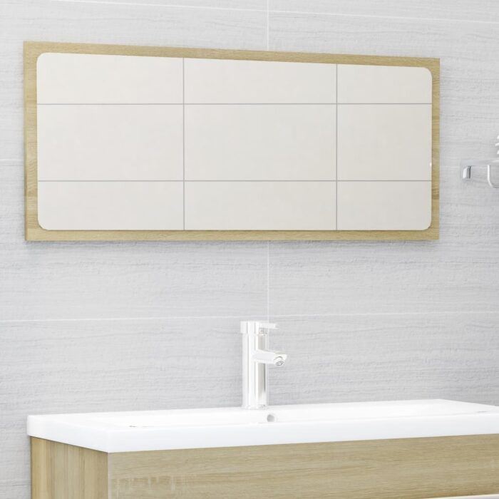 Ensemble de meubles de bain 2 pcs Chêne sonoma Aggloméré – Image 2