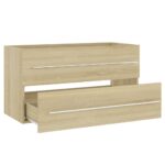 Ensemble de meubles de bain 2 pcs Chêne sonoma Aggloméré – Image 7