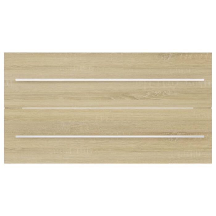 Ensemble de meubles de bain 2 pcs Chêne sonoma Aggloméré – Image 8