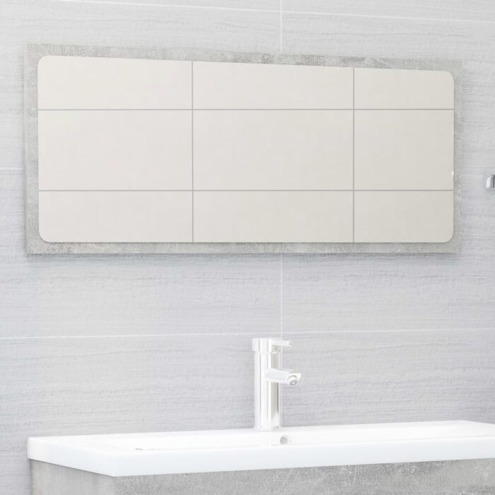 Ensemble de meubles de salle de bain 2 pcs Gris béton Aggloméré – Image 2
