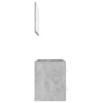 Ensemble de meubles de salle de bain 2 pcs Gris béton Aggloméré – Image 5