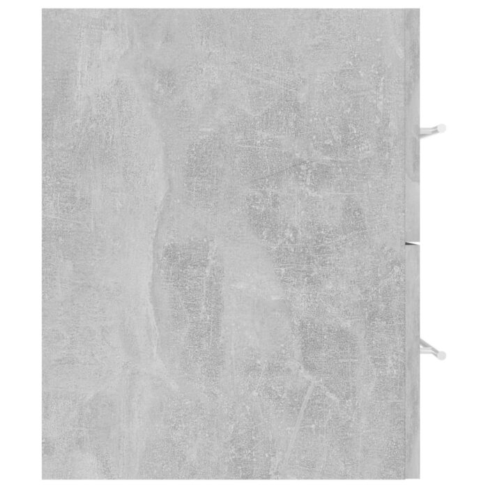 Ensemble de meubles de salle de bain 2 pcs Gris béton Aggloméré – Image 9