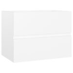 Ensemble de meubles salle de bain 2 pcs blanc bois d'ingénierie – Image 10