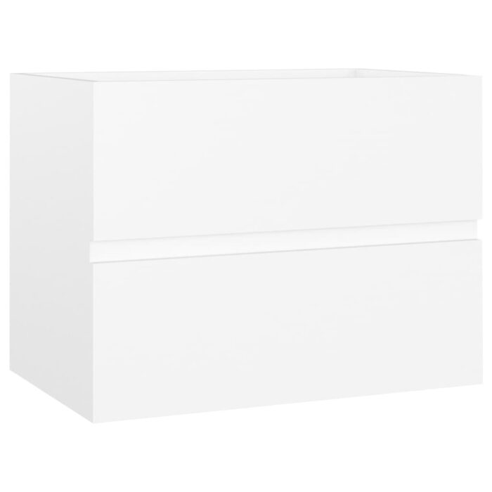 Ensemble de meubles salle de bain 2 pcs blanc bois d'ingénierie – Image 10