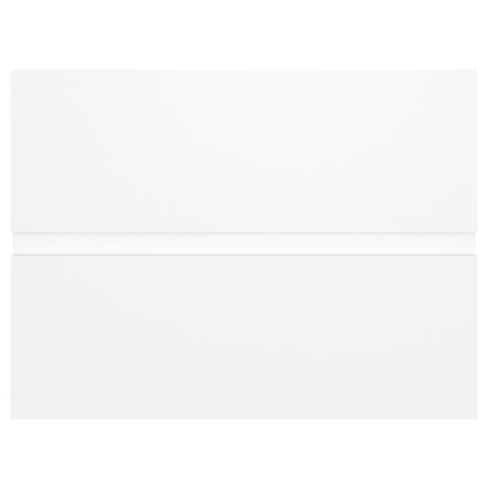 Ensemble de meubles salle de bain 2 pcs blanc bois d'ingénierie – Image 11