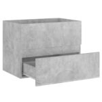 Ensemble de meubles de salle de bain 2 pcs gris béton – Image 12