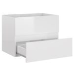 Ensemble de meubles de salle de bain 2 pcs blanc brillant – Image 11