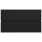 Ensemble de meubles salle de bain 2 pcs noir bois d'ingénierie – Image 11