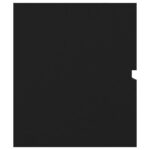 Ensemble de meubles salle de bain 2 pcs noir bois d'ingénierie – Image 12