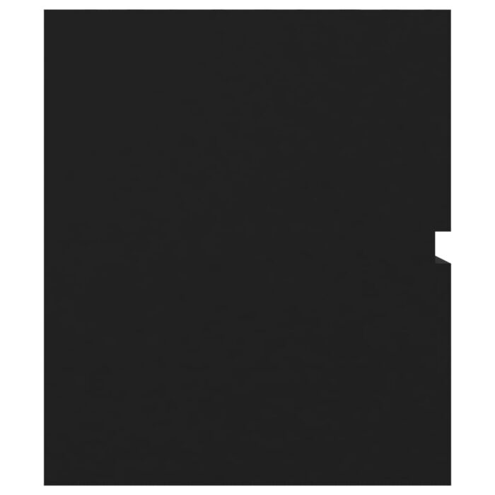 Ensemble de meubles salle de bain 2 pcs noir bois d'ingénierie – Image 12