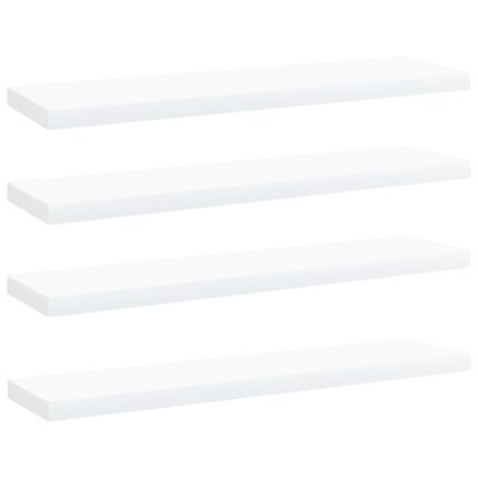 Panneaux de bibliothèque 4 pcs blanc bois d’ingénierie