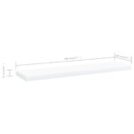 Panneaux de bibliothèque 4 pcs blanc bois d’ingénierie – Image 4
