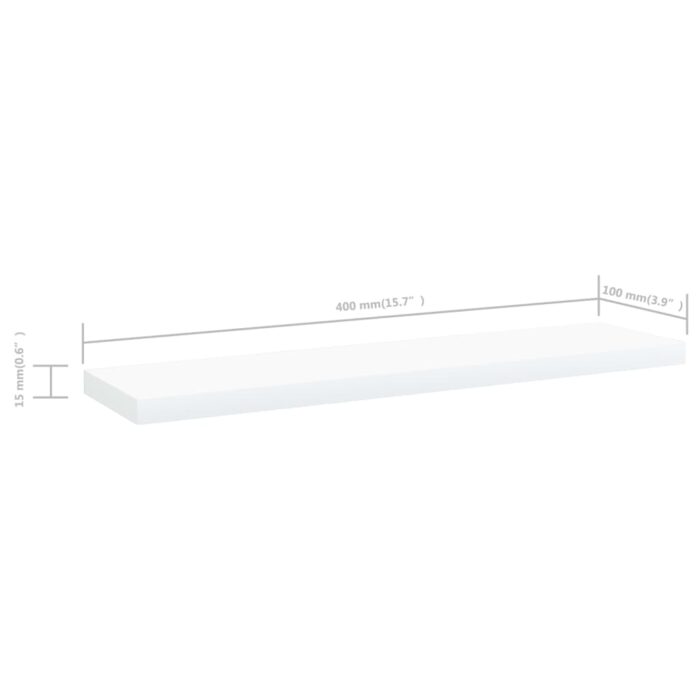 Panneaux de bibliothèque 4 pcs blanc bois d’ingénierie – Image 4