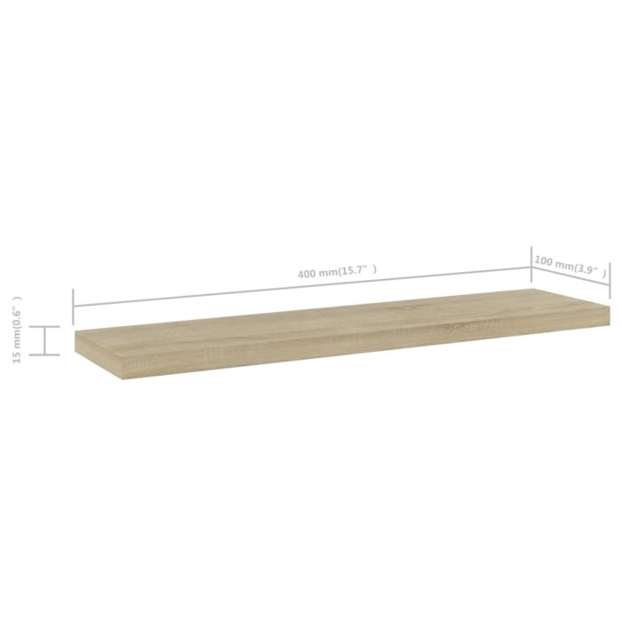 Panneau de bibliothèque 4 pcs chêne sonoma bois d’ingénierie – Image 4