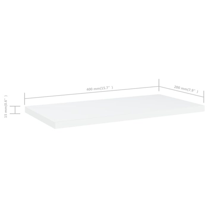 Panneaux de bibliothèque 4 pcs blanc bois d’ingénierie – Image 4