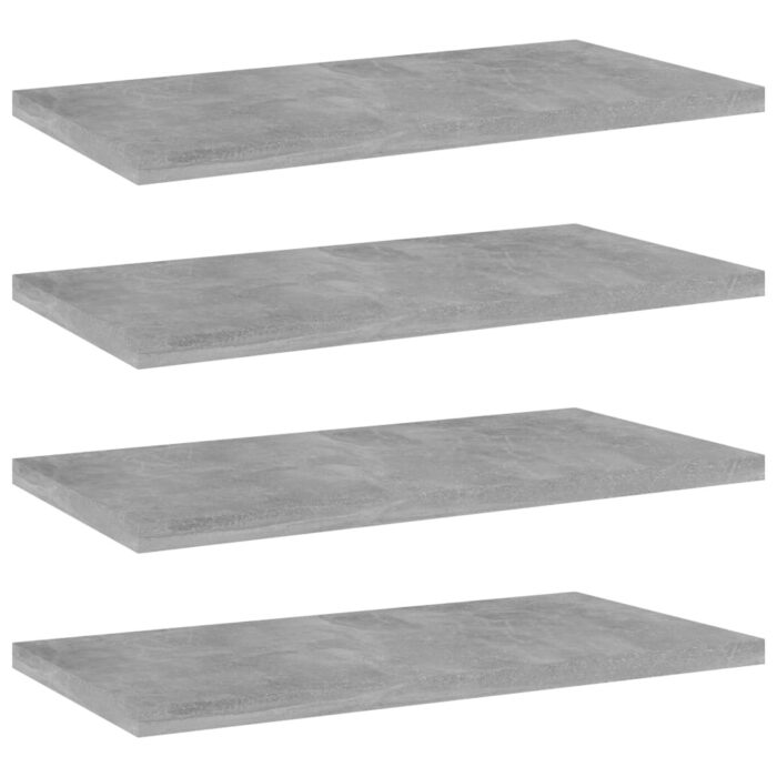 Panneaux de bibliothèque 4 pcs gris béton bois d’ingénierie – Image 1
