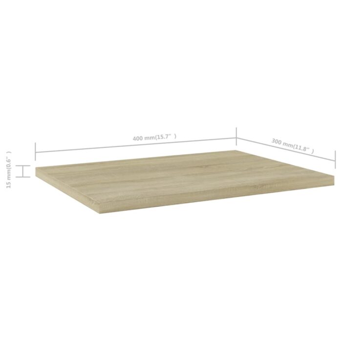 Panneau de bibliothèque 4 pcs chêne sonoma bois d’ingénierie – Image 4