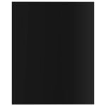 Panneaux de bibliothèque 8 pcs noir brillant bois d’ingénierie – Image 3