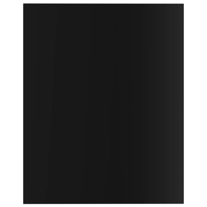 Panneaux de bibliothèque 8 pcs noir brillant bois d’ingénierie – Image 3