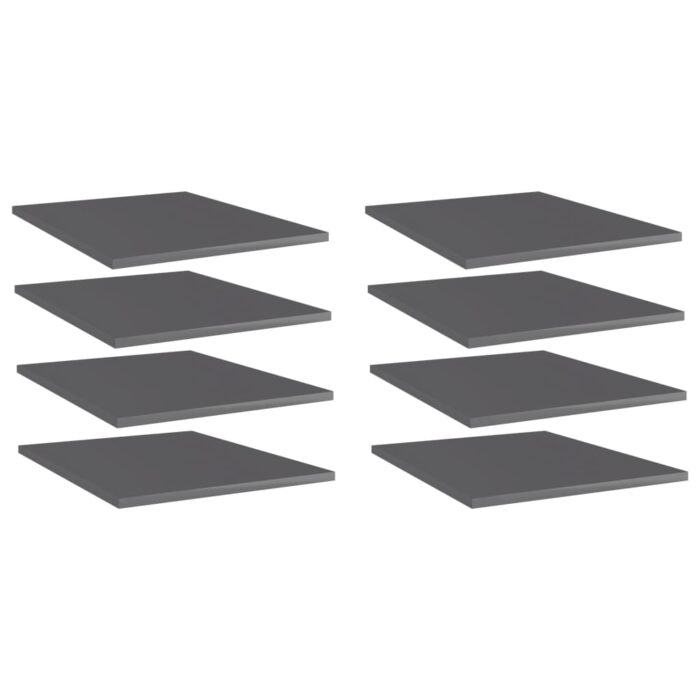 VXL8720286244548_a_en_hd_1.jpg Panneaux de bibliothèque 8 pcs gris brillant bois d’ingénierie – Image 1