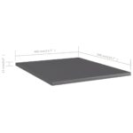 Panneaux de bibliothèque 8 pcs gris brillant bois d’ingénierie – Image 4