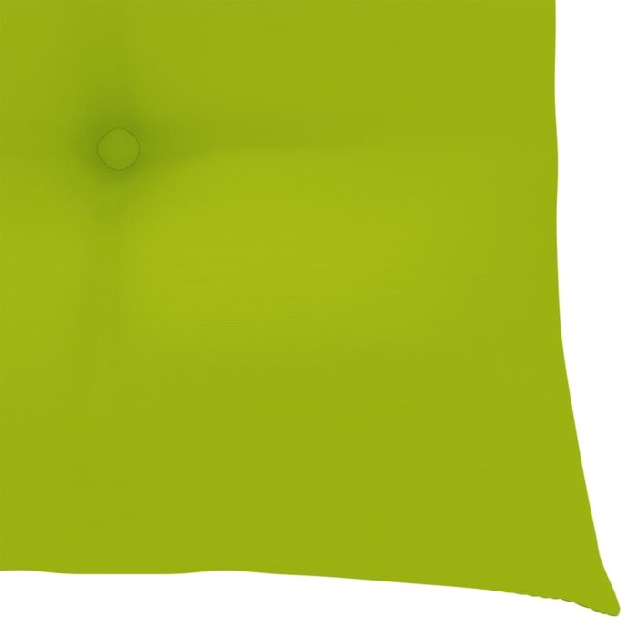 Chaises de jardin avec coussins vert vif lot de 3 Bois de teck – Image 6