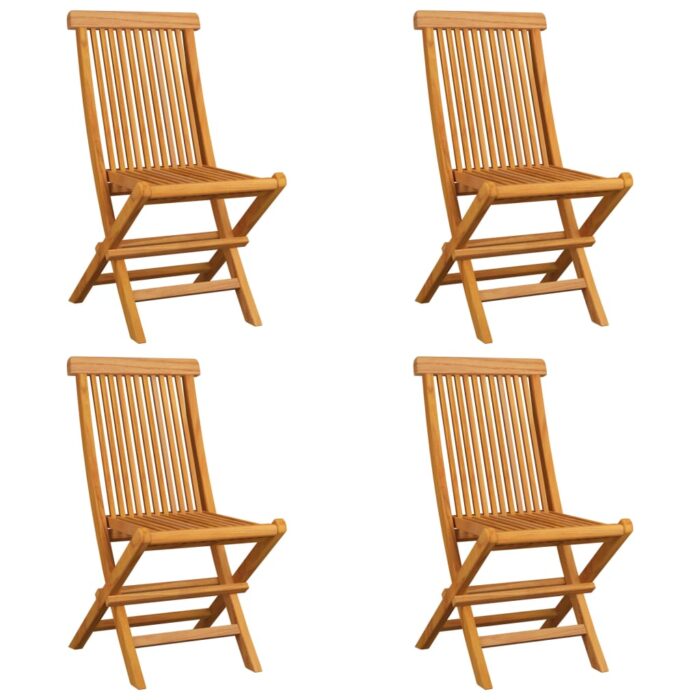 VXL8720286265185_g_en_hd_2.jpg Chaises de jardin avec coussins vert vif lot de 4 Bois de teck – Image 2