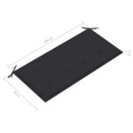 Banc de jardin et coussin anthracite 112 cm Bois de teck massif – Image 8