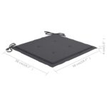 Chaise à bascule avec coussin anthracite Bois de teck solide – Image 9