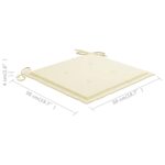 Chaises de jardin lot de 2 avec coussins Bois de teck massif – Image 10