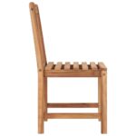Chaises de jardin lot de 2 avec coussins Bois de teck massif – Image 4