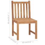 Chaises de jardin lot de 2 avec coussins Bois de teck massif – Image 9