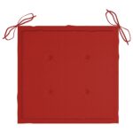 Chaises de jardin lot de 2 avec coussins Bois de teck massif – Image 7