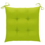 Chaises de jardin lot de 2 avec coussins Bois de teck massif – Image 7