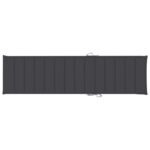 Chaise longue avec coussin anthracite Bois de teck solide – Image 10