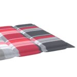 Chaise longue avec table et coussin Bois de teck solide – Image 11