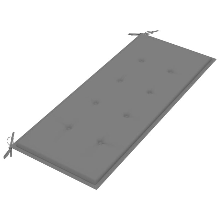 Banc de jardin pliable avec coussin 118 cm Bambou – Image 4