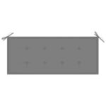 Banc de jardin pliable avec coussin 118 cm Bambou – Image 5